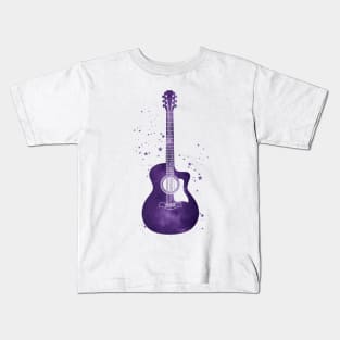 Auditorium Style Acoustic Guitar Universe Texture Kids T-Shirt